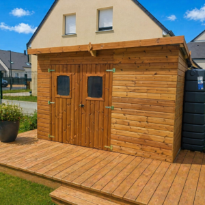 Abri THE3218T en THT de 5.2 m² avec sa couverture bac acier