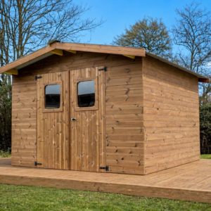 Chalet THA3030.02N traité en THT de 8.76 m² avec sa couverture Toiture