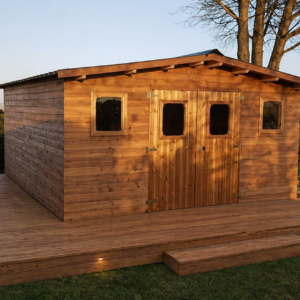 Chalet THA4030.02T de 11.72m²en THT + couverture en bac acier