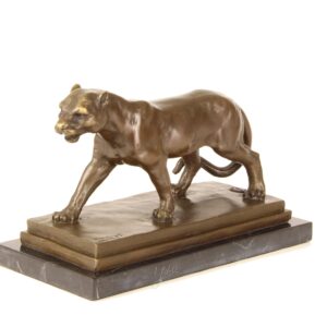 Panthère marchand en bronze signe