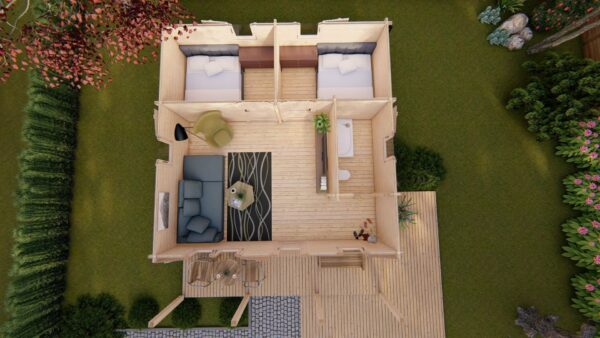 Chalet Lou (6 m x 6 m), 36 m², 68 mm – Image 3