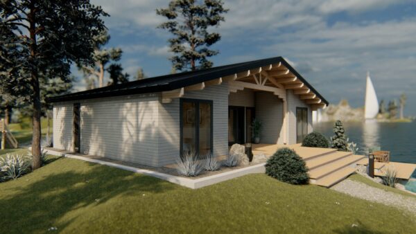 Chalet habitabkd Toka (12 m x 8 m), 68 mm de 75 m2 + 21.2 m2 de terrasse – Image 3