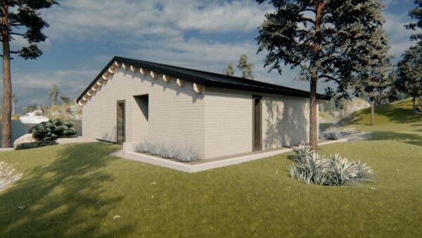 Chalet habitabkd Toka (12 m x 8 m), 68 mm de 75 m2 + 21.2 m2 de terrasse – Image 2