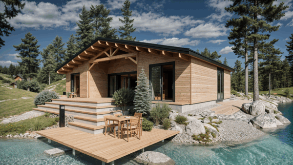 Chalet habitabkd Toka (12 m x 8 m), 68 mm de 75 m2 + 21.2 m2 de terrasse – Image 4