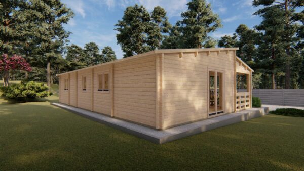 Chalet Rica T3 (7.92 x 11.84 en madriers de 44 mm de 75m2 + terrasse – Image 3