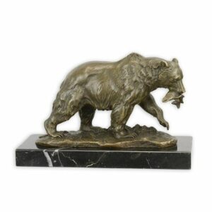 ours en bronze sur marbres digne miko