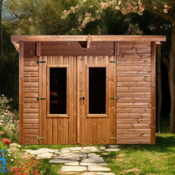 Abri THE28F18.02-Sans Plancher-En THT- Panneaux 19mm- 2.67 x 1.80m-4.81m² – Image 2