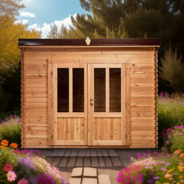 Abri DT30F17.02-En Douglas-Madriers de 20mm- 3.00 x 1.65m-4.95m² – Image 3