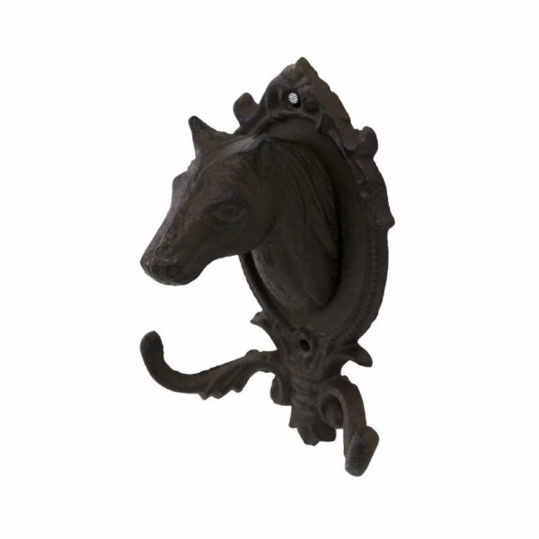 Tête de cheval - Fonte patinée marron