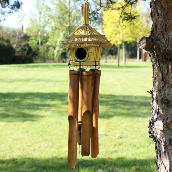 Mangeoire pour oiseaux - Rond avec carillons 45x17cm