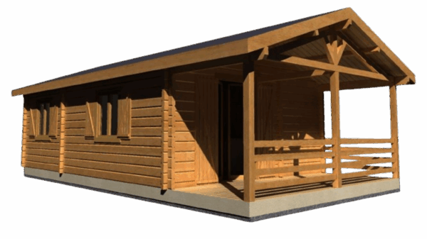 Chalet de Loisir ALABAMA-46m²-Habitation en Madriers 80 mm – Image 3