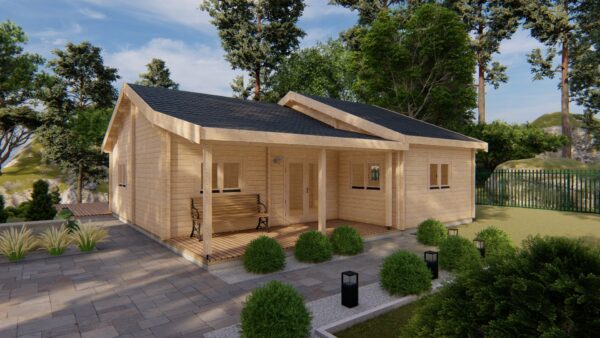 Chalet de 90 m2 + 13.70 m2 de terrasse en madriers de 68 mm – Image 3