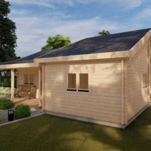 Chalet de 90 m2 + 13.70 m2 de terrasse en madriers de 68 mm