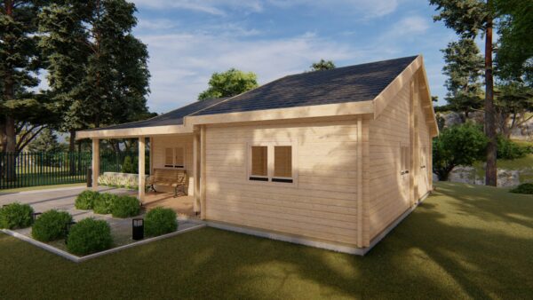 Chalet de 90 m2 + 13.70 m2 de terrasse en madriers de 68 mm