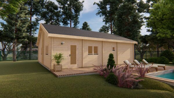 Chalet de 90 m2 + 13.70 m2 de terrasse en madriers de 68 mm – Image 5