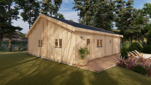 Chalet de 90 m2 + 13.70 m2 de terrasse en madriers de 68 mm – Image 4