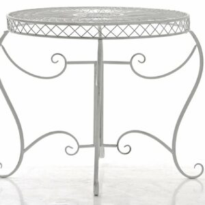 table en fer forge Shella 90 cm blanc