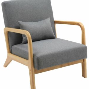 Fauteuil Hibbing Tissu Gris foncé