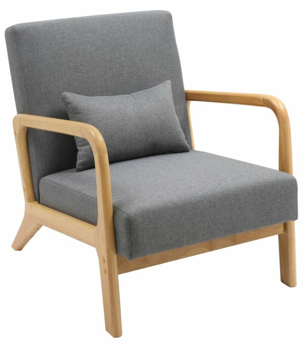Fauteuil Hibbing Tissu Gris foncé