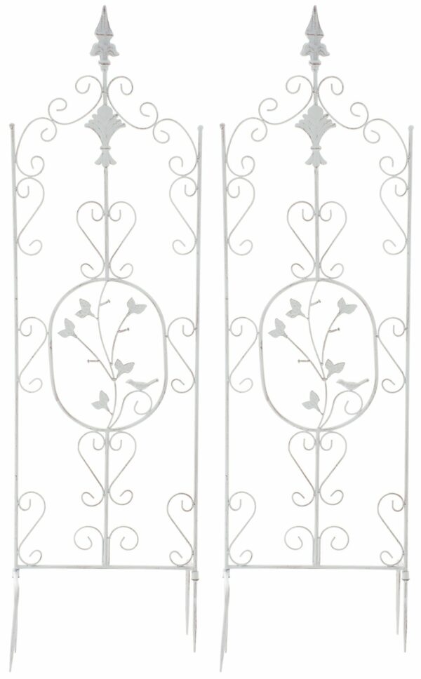 Lot de 2 treillis antiques Burgus White