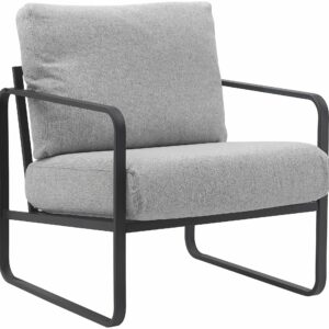 Chaise longue Manea tissu Gris
