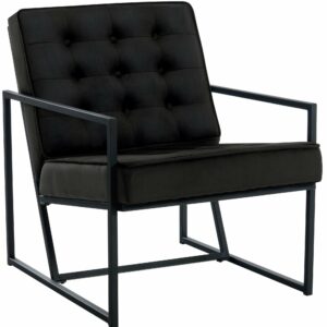 Chaise longue Avon velours noir