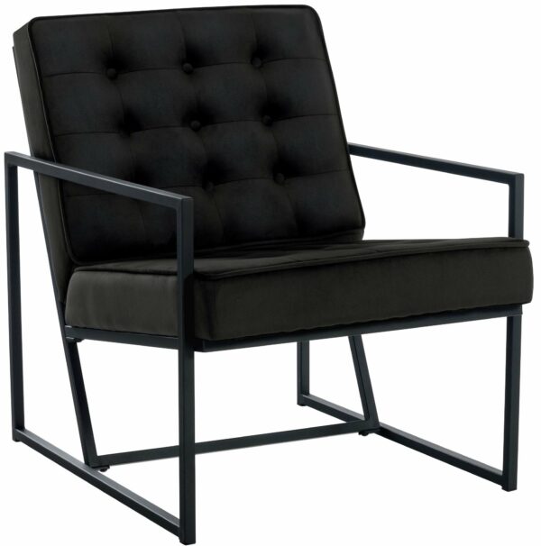 Chaise longue Avon velours noir