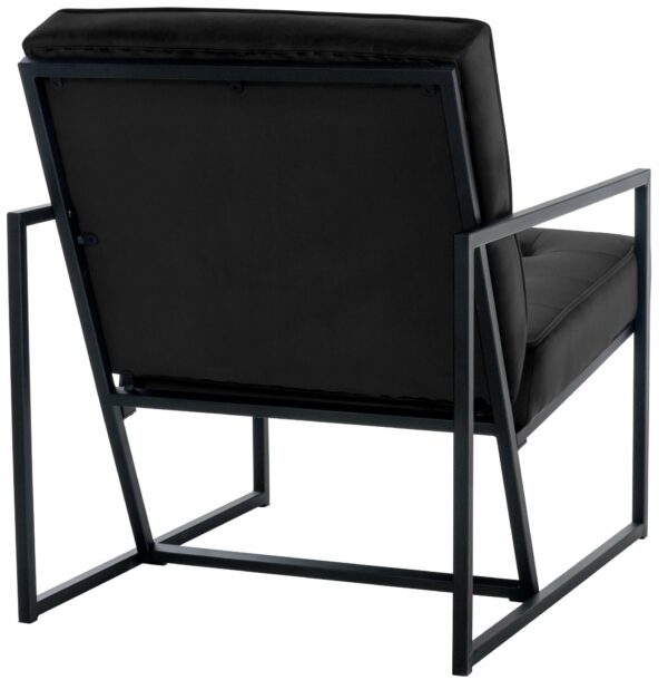 Chaise longue Avon velours noir – Image 2