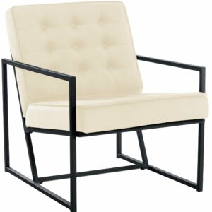 Chaise longue Avon velours crème