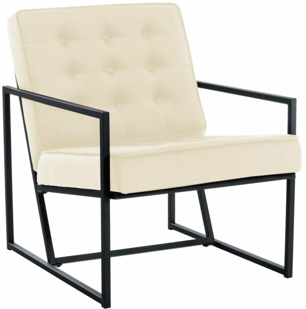 Chaise longue Avon velours crème