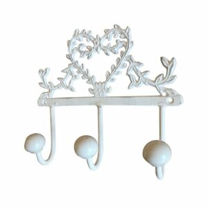 Porte torchons en métal blanc 14 x 16 cm