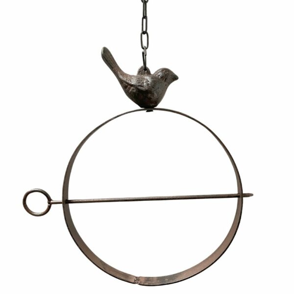 Support en métal et en fonte marron 18 x 39.5 cm – Image 2