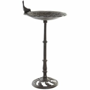 FONTAINE OISEAUX FER FONTE 26X26X52 OISEAU