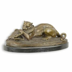 panthère + tigre en bronze