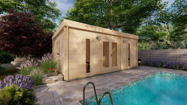 Chalet bois Ottawa 23,8 m² en 44mm