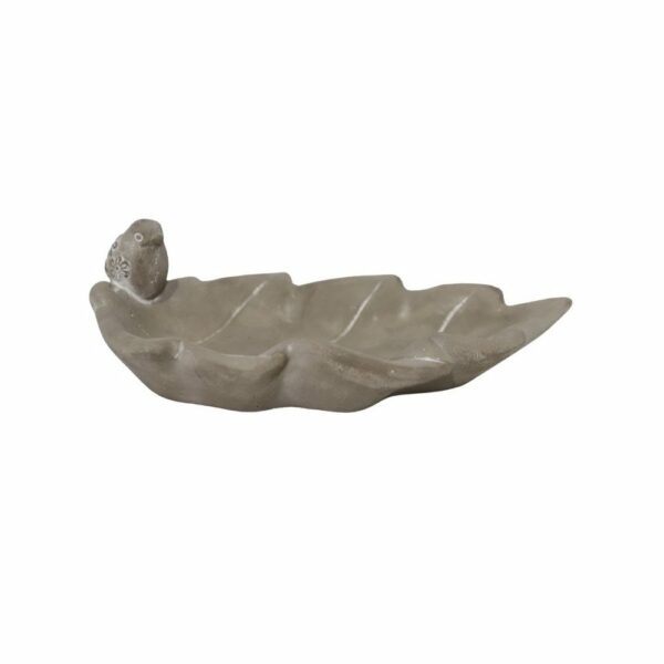 Bain d'oiseaux en béton gris 24 x 13 x 8 cm – Image 2