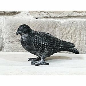 Pigeon en fonte gris foncé 19 x 8 x 9 cm