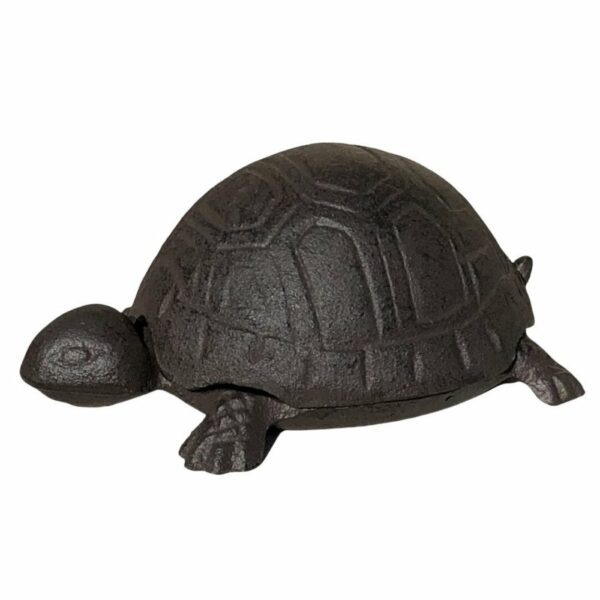 Tortue boîte clé clef cache clé clef extérieur fonte marron 14cm – Image 2