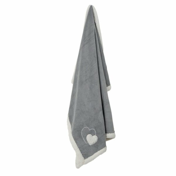 Plaid gris microfibre coeur double sherpa 240gsm/bord 210 gsm

Taille : 152×127 cm – Image 2