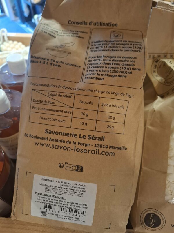 Copeaux de savons lessive 1Kilos fleur de coton – Image 2