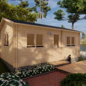 Chalet Marie de 21 m2 en madriers de 44mm