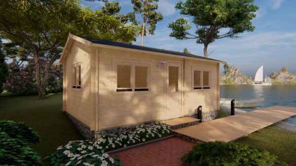 Chalet Marie de 21 m2 en madriers de 44mm
