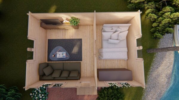 Chalet Marie de 21 m2 en madriers de 44mm – Image 2