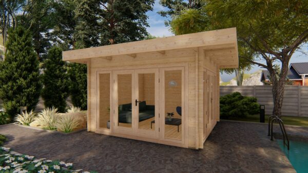 Chalet bois Sydney 12m² habitables en madriers de 44mm – Image 3