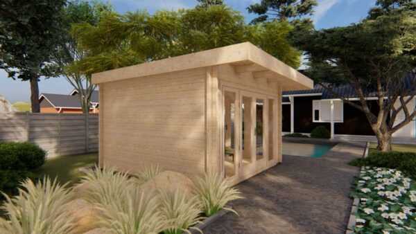 Chalet bois Sydney 12m² habitables en madriers de 44mm – Image 2