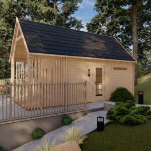 Chalet bois Scandi 17m² habitables + terrasse de 3m² (44mm)