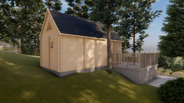 Chalet bois Scandi 17m² habitables + terrasse de 3m² (44mm) – Image 4