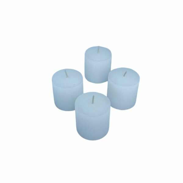 Set de 4 Bougies couleur bleu