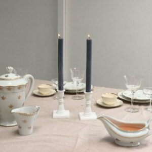 4 Bougies longue rustique gris