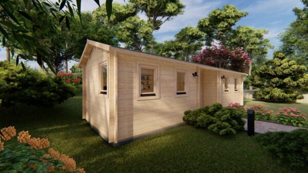 Chalet bois Helmand 21m² habitables en madriers de 44mm – Image 3